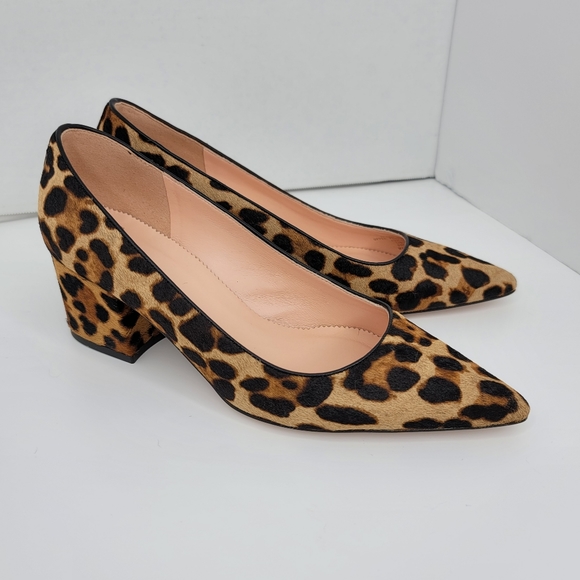 J. Crew Shoes - BNIB J.Crew Pointed Block Heel Pumps in Calf Hair